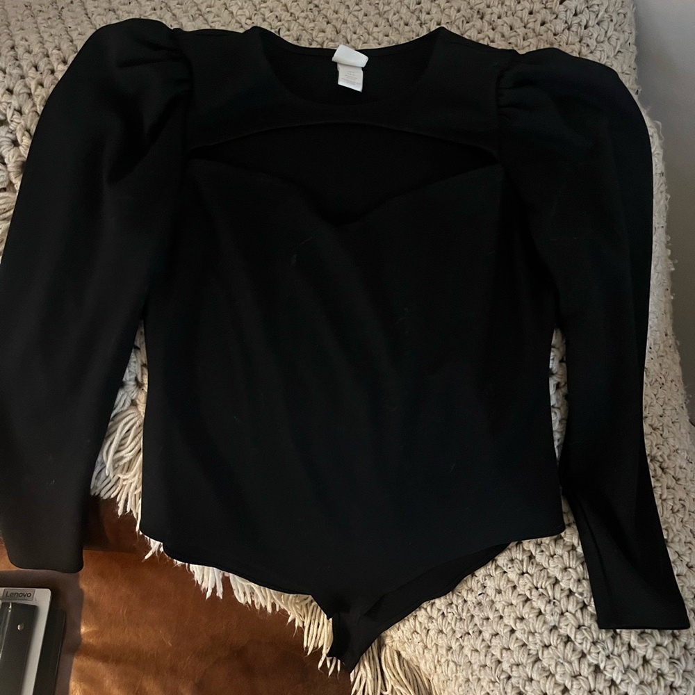 Black peekaboo sexy blouses - 2! Both Sz Large